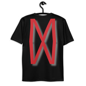 MW BRAND Unisex BLACK & RED T-shirt with Red MW logo on back SEE FULL